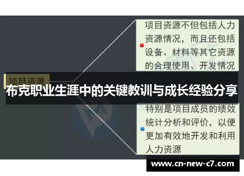 布克职业生涯中的关键教训与成长经验分享