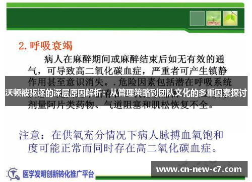 沃顿被驱逐的深层原因解析：从管理策略到团队文化的多重因素探讨